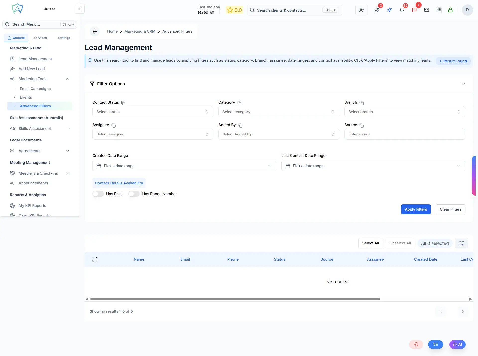 Advanced Lead Filter